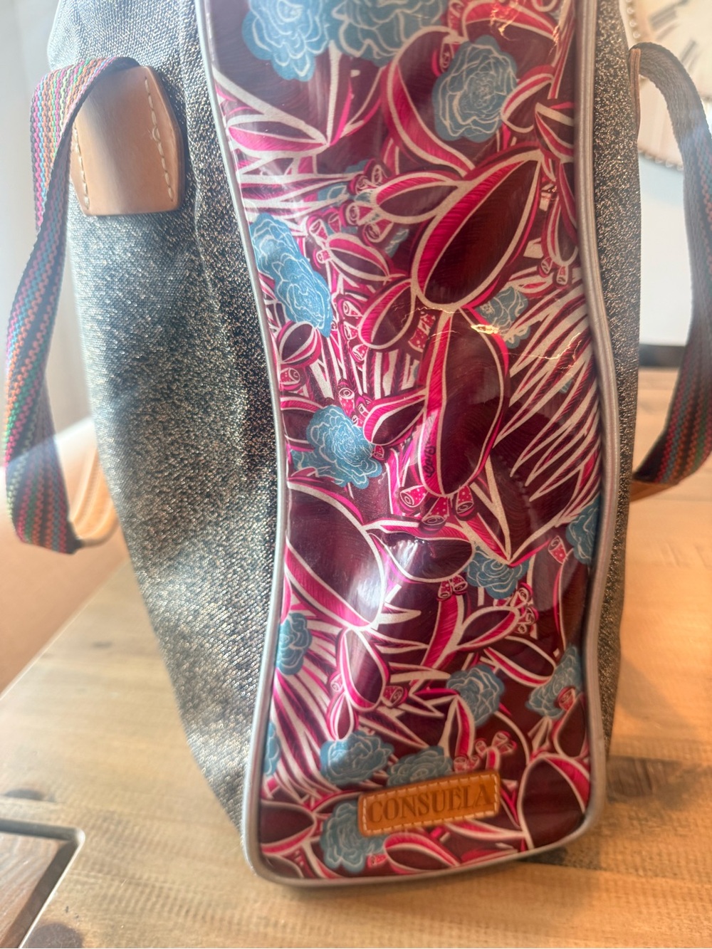 Consuela Classic Tote - glitter and leopard print - Picture 2 of 5